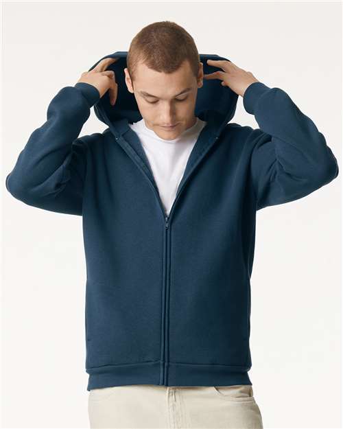 Unisex ReFlex Fleece Full-Zip Hoodie Sweatshirt - Sea Blue