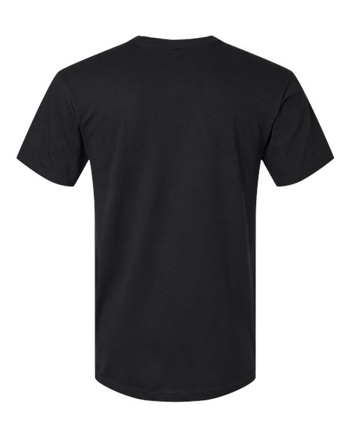 Unisex CVC Henley Tee - Black