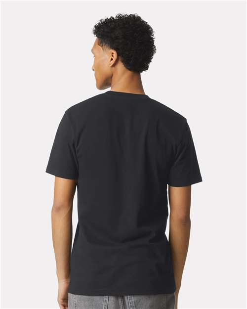Unisex CVC Henley Tee - Black