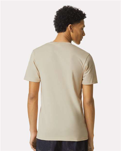 Unisex CVC Henley Tee - Heather Bone