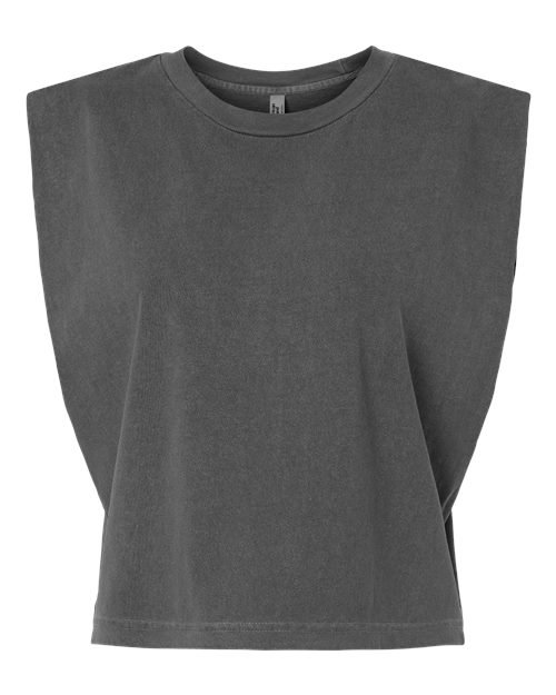 Women's Garment-Dyed Heavyweight Muscle Tee - Faded Black