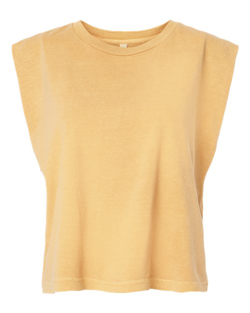 Women's Garment-Dyed Heavyweight Muscle Tee - Faded Mustard