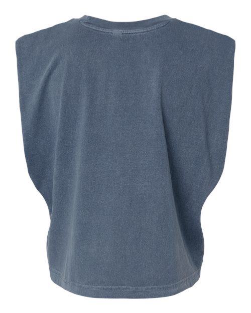 Women's Garment-Dyed Heavyweight Muscle Tee - Faded Navy