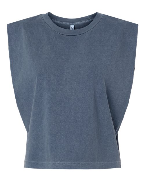 Women's Garment-Dyed Heavyweight Muscle Tee - Faded Navy
