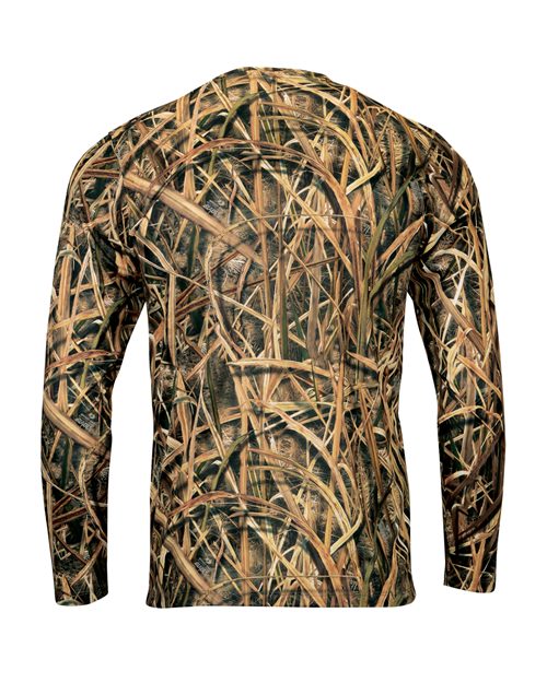 Men's Oxford Performance Camo Print Long Sleeve T-Shirt - Shadow Grass