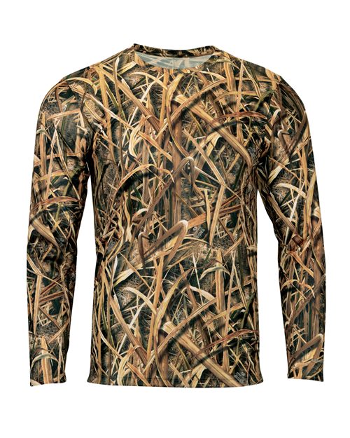 Men's Oxford Performance Camo Print Long Sleeve T-Shirt - Shadow Grass