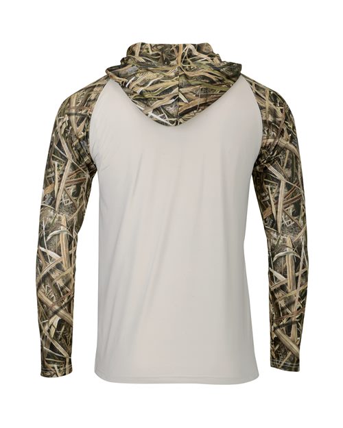 Men's Biloxi Performance Colorblocked Hooded Long Sleeve T-Shirt - Shadow Grass