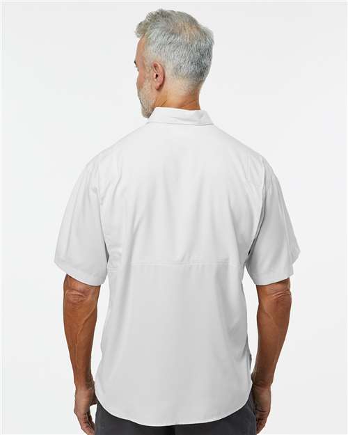 Men's Hatteras Performance Short Sleeve Fishing Shirt - Aluminum