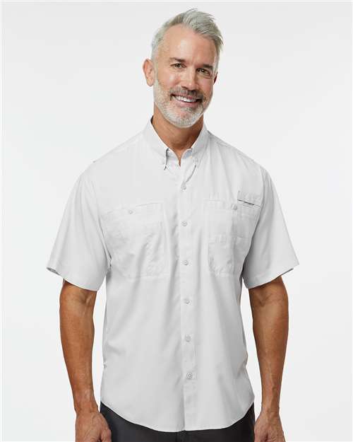 Men's Hatteras Performance Short Sleeve Fishing Shirt - Aluminum
