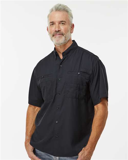 Men's Hatteras Performance Short Sleeve Fishing Shirt - Black