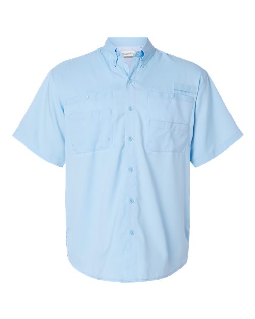 Men's Hatteras Performance Short Sleeve Fishing Shirt - Blue Mist