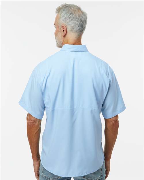 Men's Hatteras Performance Short Sleeve Fishing Shirt - Blue Mist