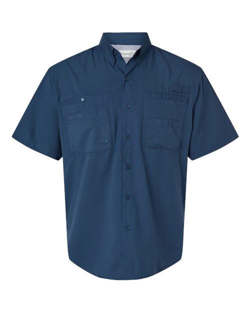 Men's Hatteras Performance Short Sleeve Fishing Shirt - Navy