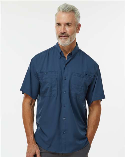 Men's Hatteras Performance Short Sleeve Fishing Shirt - Navy