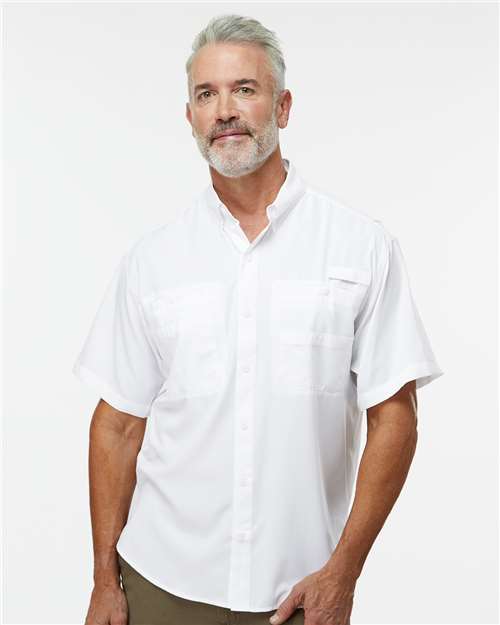 Men's Hatteras Performance Short Sleeve Fishing Shirt - White