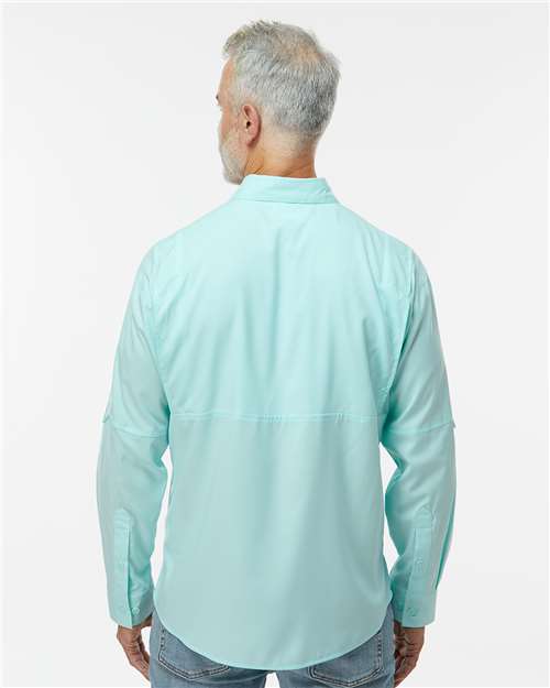 Men's Kitty Hawk Performance Fishing Shirt - Aqua Blue