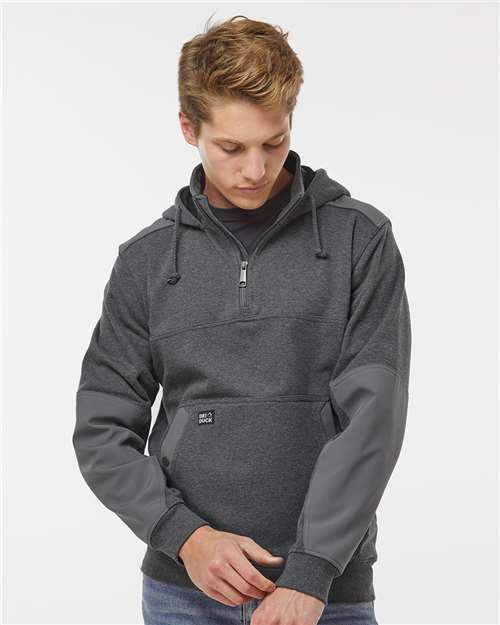 Men's Mission Quarter-Zip Hooded Pullover - Dark Oxford