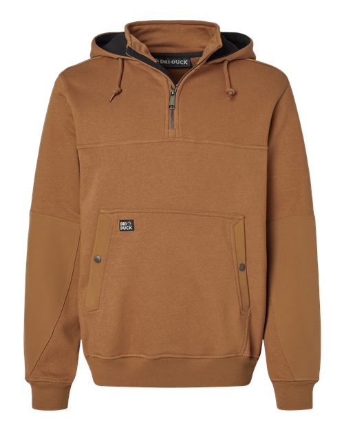 Men's Mission Quarter-Zip Hooded Pullover - Saddle