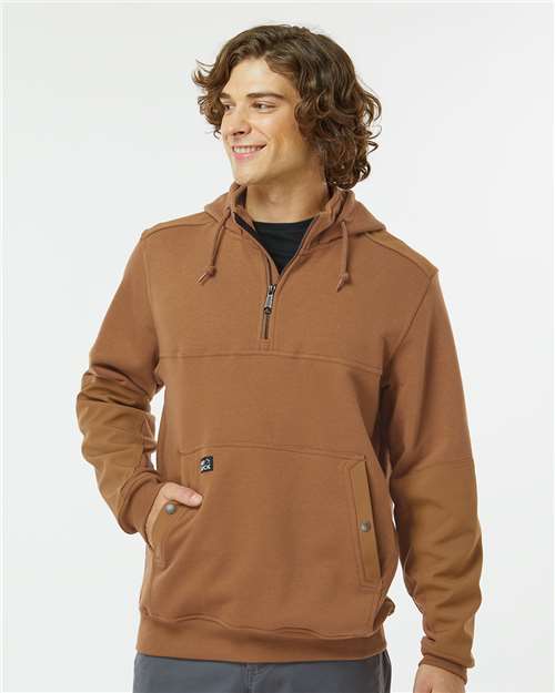 Men's Mission Quarter-Zip Hooded Pullover - Saddle