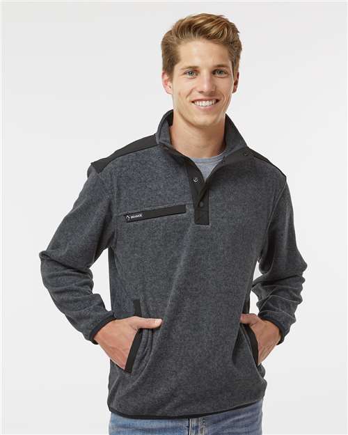 Men's Ranger Melange Fleece Pullover - Charcoal
