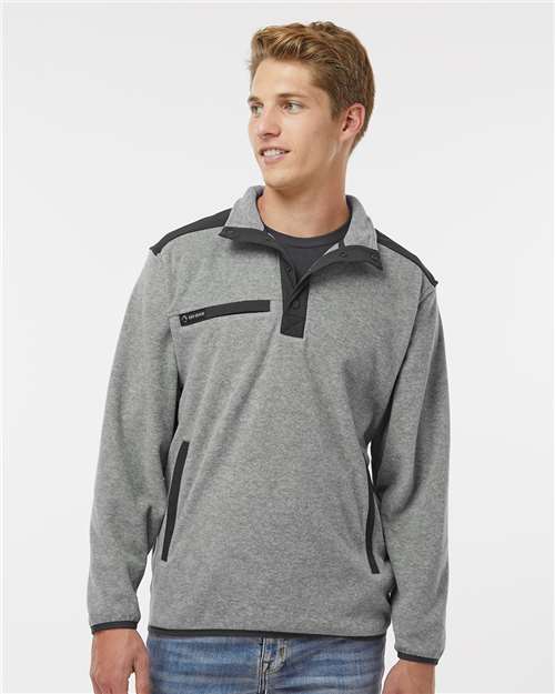 Men's Ranger Melange Fleece Pullover - Platinum