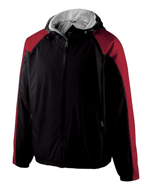 Youth Homefield Hooded Jacket - Black/ Scarlet