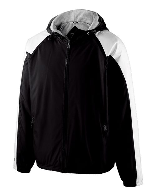 Youth Homefield Hooded Jacket - Black/ White