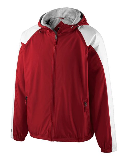 Youth Homefield Hooded Jacket - Scarlet/ White