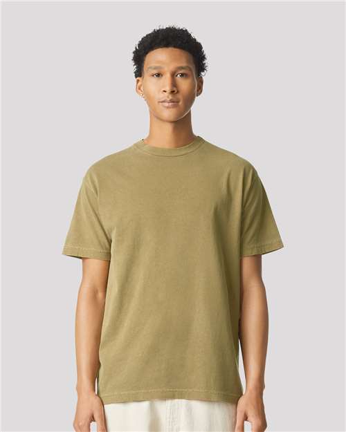 Unisex Garment-Dyed Heavyweight Cotton Tee - Faded Army