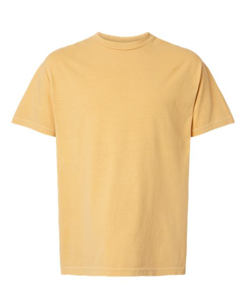Unisex Garment-Dyed Heavyweight Cotton Tee - Faded Mustard