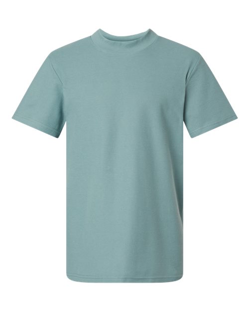 Unisex Pique Mockneck Tee - Arctic