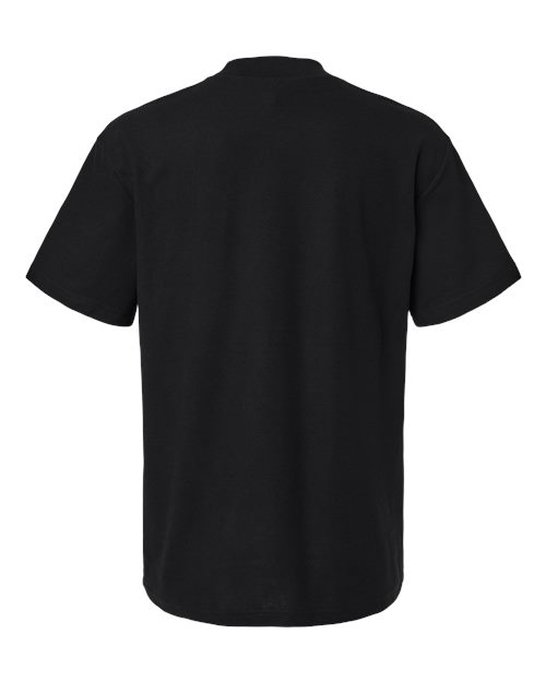 Unisex Pique Mockneck Tee - Black