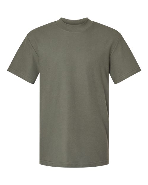 Unisex Pique Mockneck Tee - Lieutenant