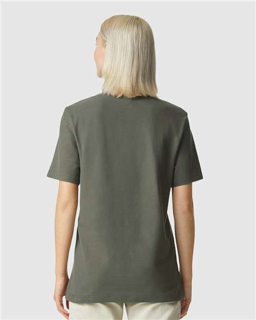 Unisex Pique Mockneck Tee - Lieutenant