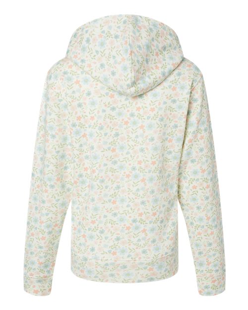 Men's Triblend Fleece Hooded Sweatshirt - Floral Triblend