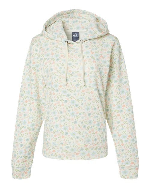 Men's Triblend Fleece Hooded Sweatshirt - Floral Triblend