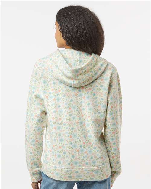 Men's Triblend Fleece Hooded Sweatshirt - Floral Triblend