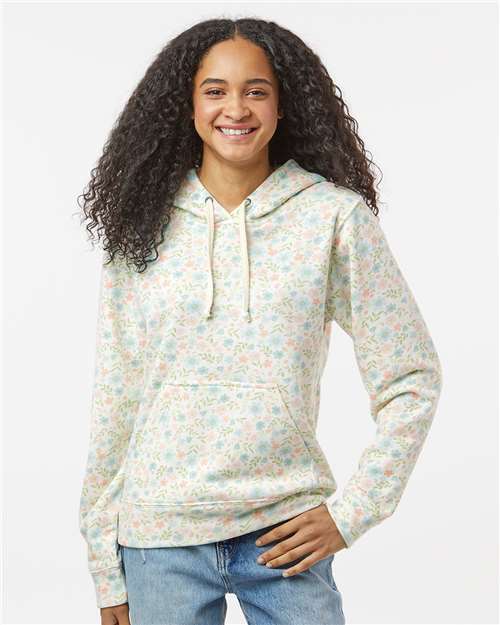 Men's Triblend Fleece Hooded Sweatshirt - Floral Triblend