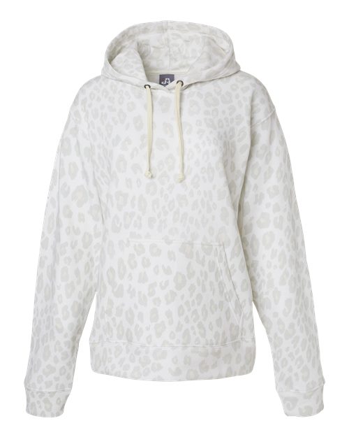 Men's Triblend Fleece Hooded Sweatshirt - Snow Leopard Triblend
