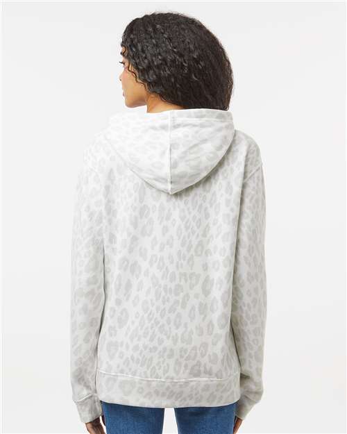 Men's Triblend Fleece Hooded Sweatshirt - Snow Leopard Triblend