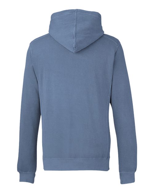 Unisex Pigment-Dyed Fleece Hooded Sweatshirt - Denim