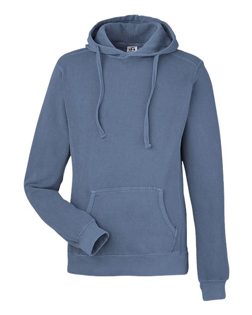Unisex Pigment-Dyed Fleece Hooded Sweatshirt - Denim
