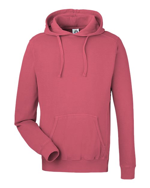 Unisex Pigment-Dyed Fleece Hooded Sweatshirt - Garnet