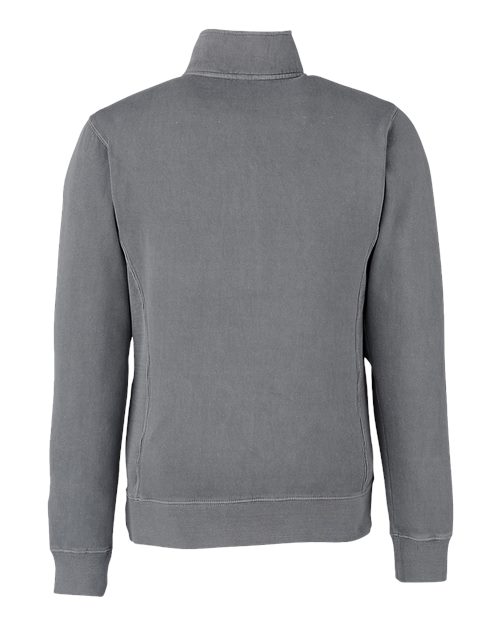 Unisex Pigment-Dyed Fleece Quarter-Zip Pullover - Lead