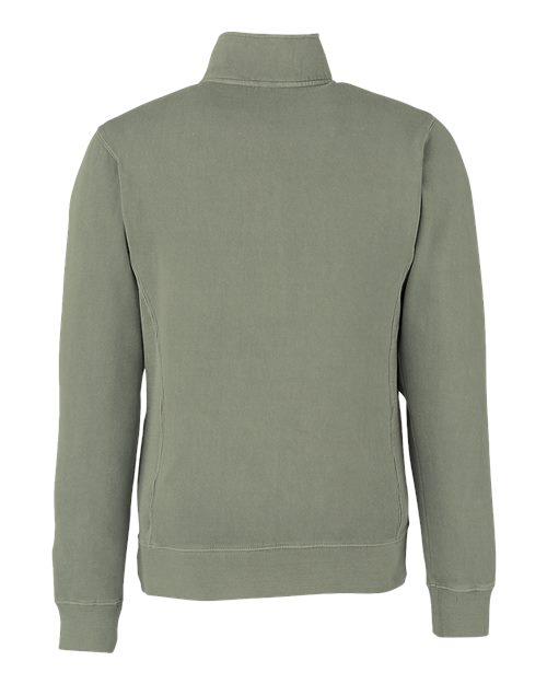 Unisex Pigment-Dyed Fleece Quarter-Zip Pullover - Spruce