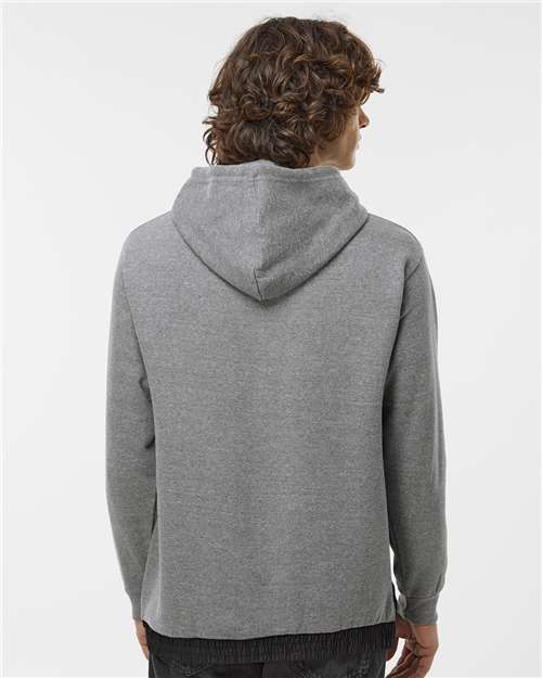 Unisex Mixed Media Hooded Sweatshirt - Graphite/ Black