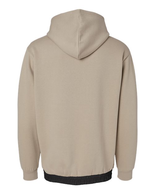 Unisex Mixed Media Hooded Sweatshirt - Atmosphere/ Black