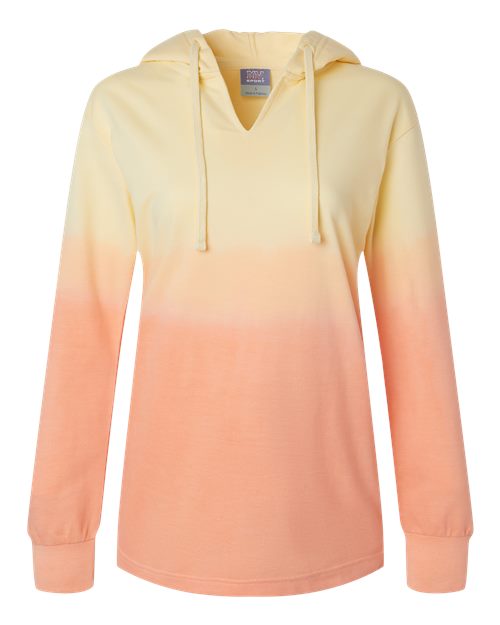 Women's French Terry Ombré Hooded Sweatshirt - Sunray/ Creamsicle