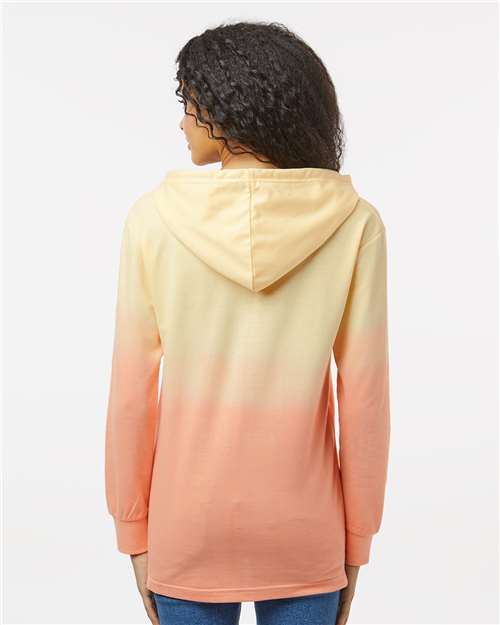 Women's French Terry Ombré Hooded Sweatshirt - Sunray/ Creamsicle
