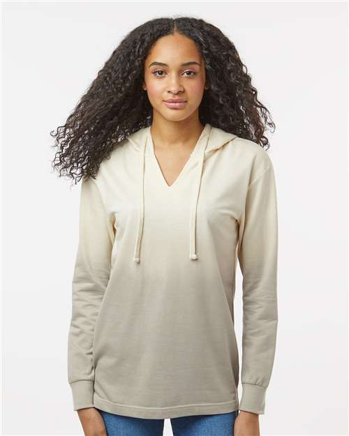 Women's French Terry Ombré Hooded Sweatshirt - Ecru/ Atmosphere